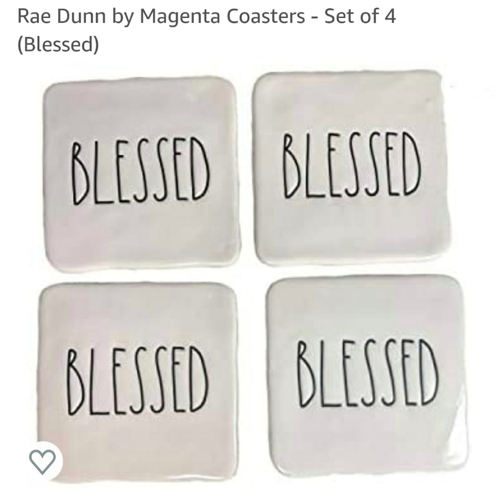 COPY - NEW Rae Dunn BLESSED Coasters (set of 4)